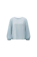 YAYA | Crinkle Top With Low Back Baby Blue