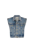 Circle of Trust | Lucy Denim Gilet Paradise Blue