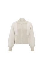 YAYA | Gebreid Bombervest Beige