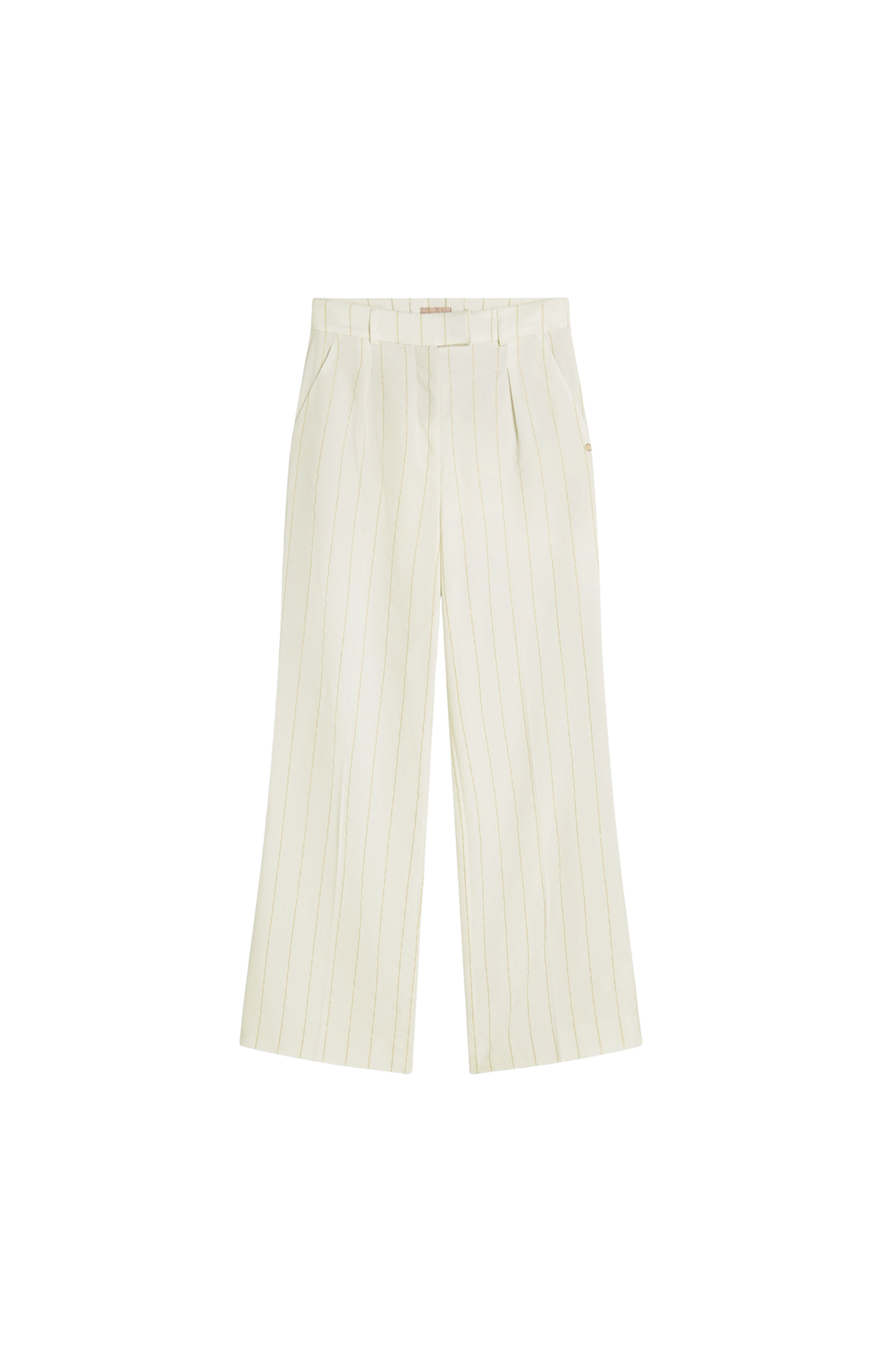 Josh V. | Mies High Waisted Wide Leg Pantalon Light Ecru