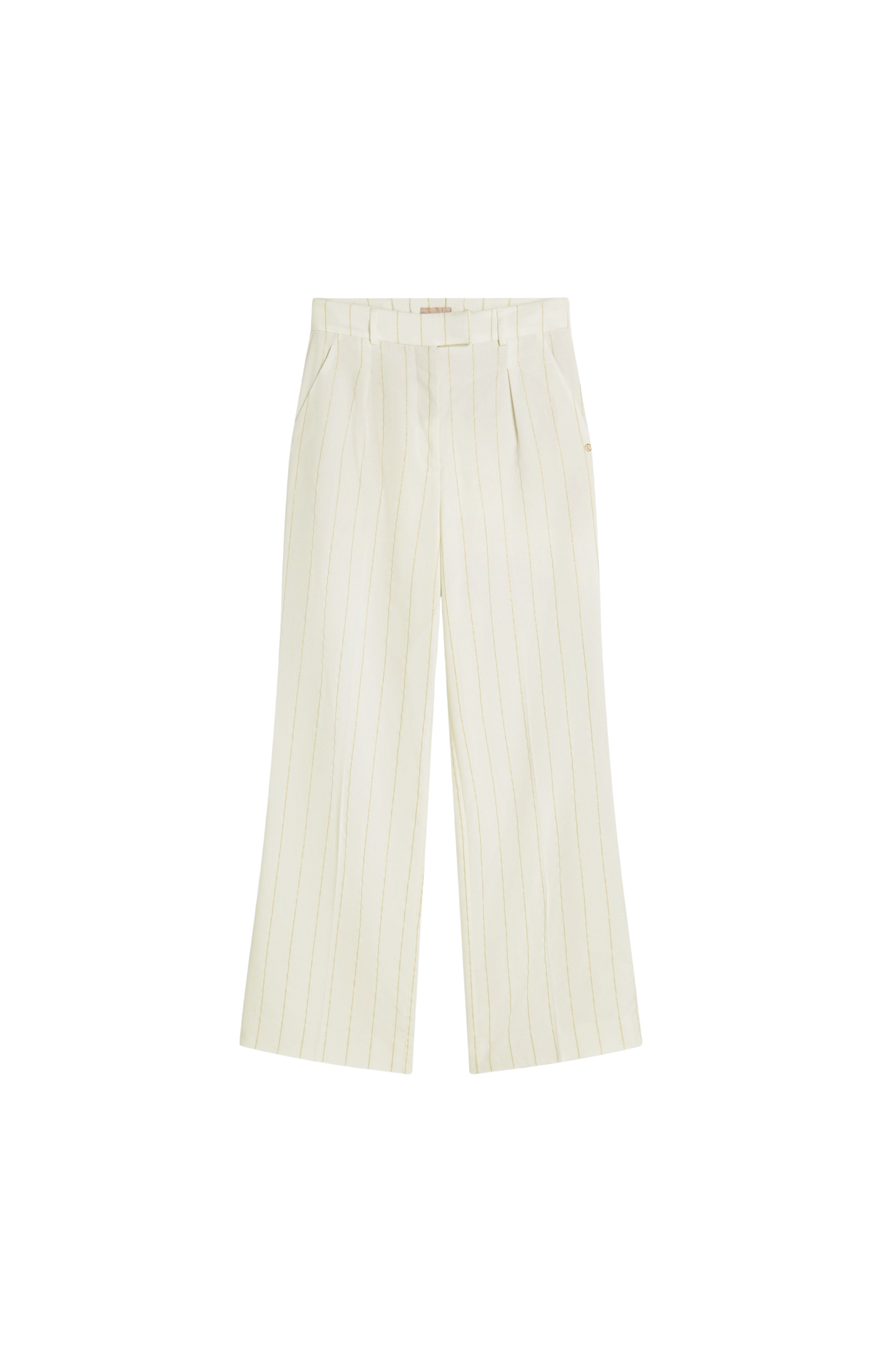 Josh V. | Mies High Waisted Wide Leg Pantalon Light Ecru