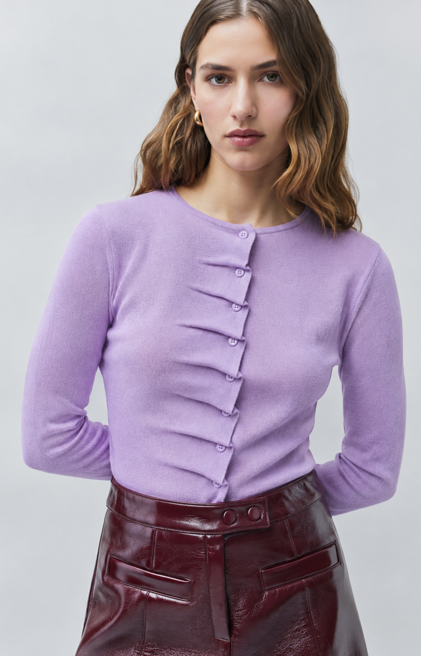 Suncoo | Gamira Knitted Cardigan Violet