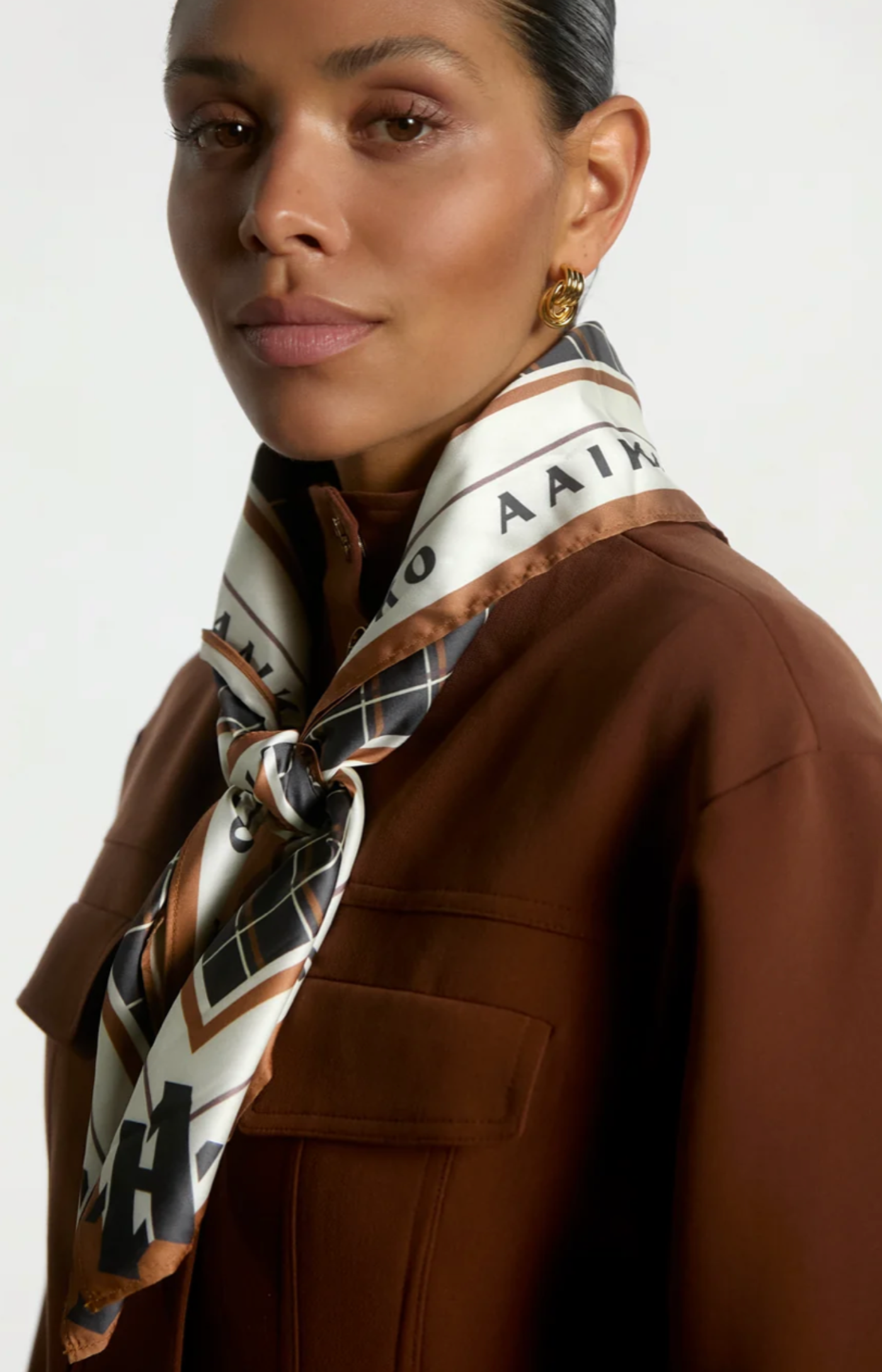 Aaiko | Scarf Dark Mocha