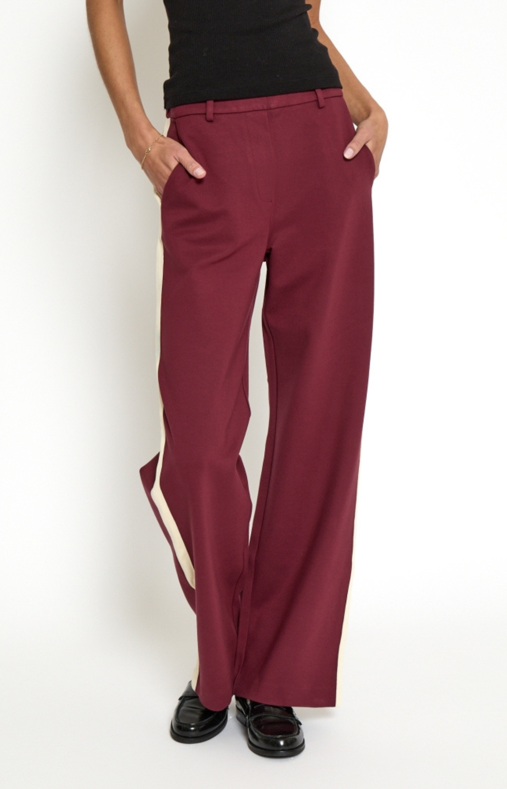 Minus | Zeline Mid Waist Pants Bordeaux