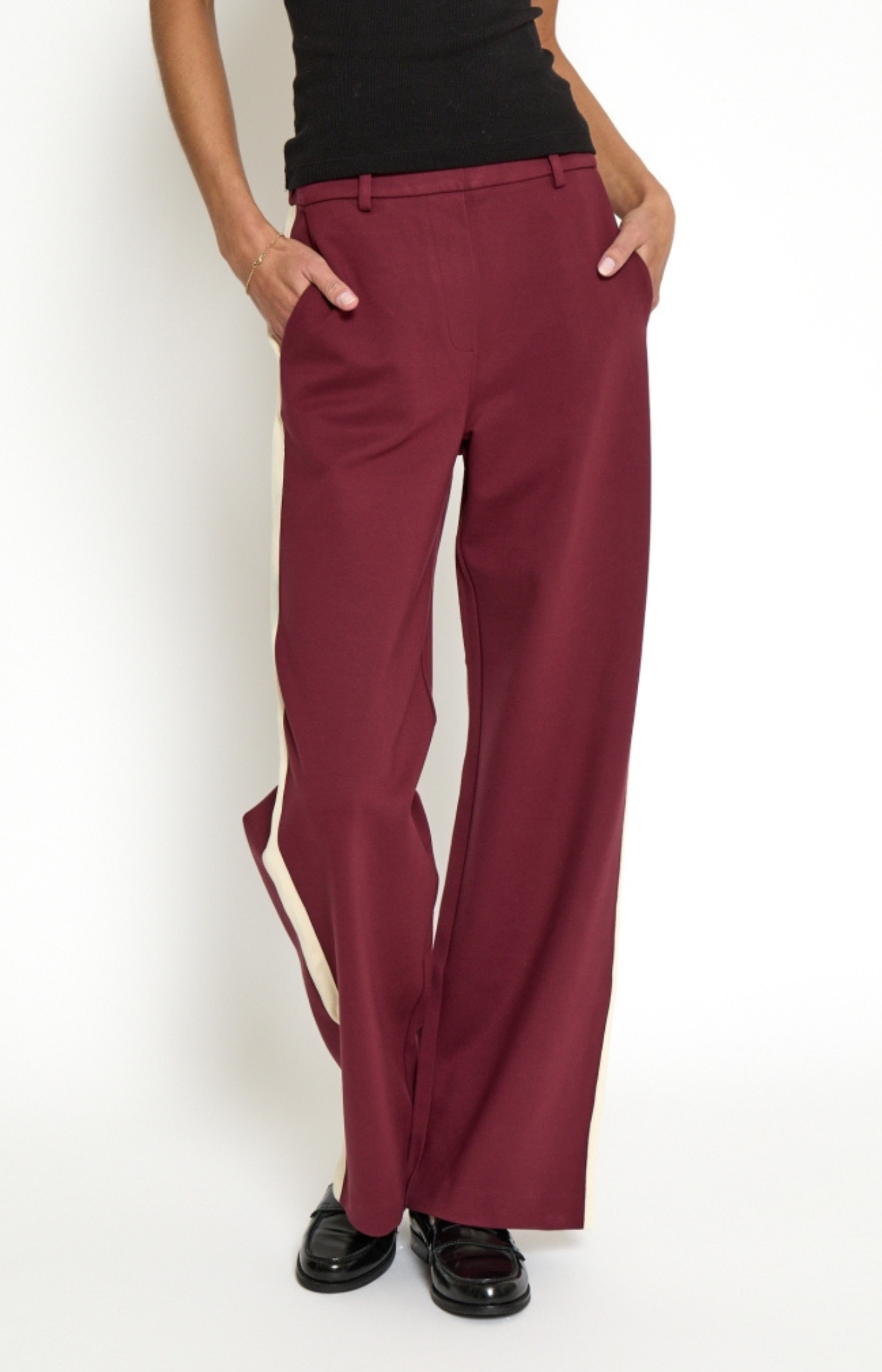 Minus | Zeline Mid Waist Pants Bordeaux
