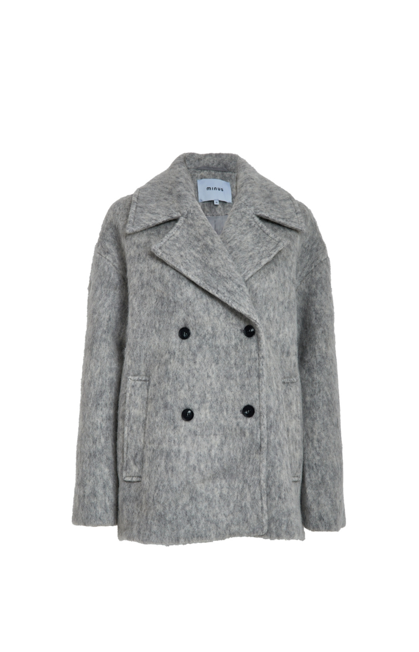 Minus | Clover Short coat Light Grey Melange