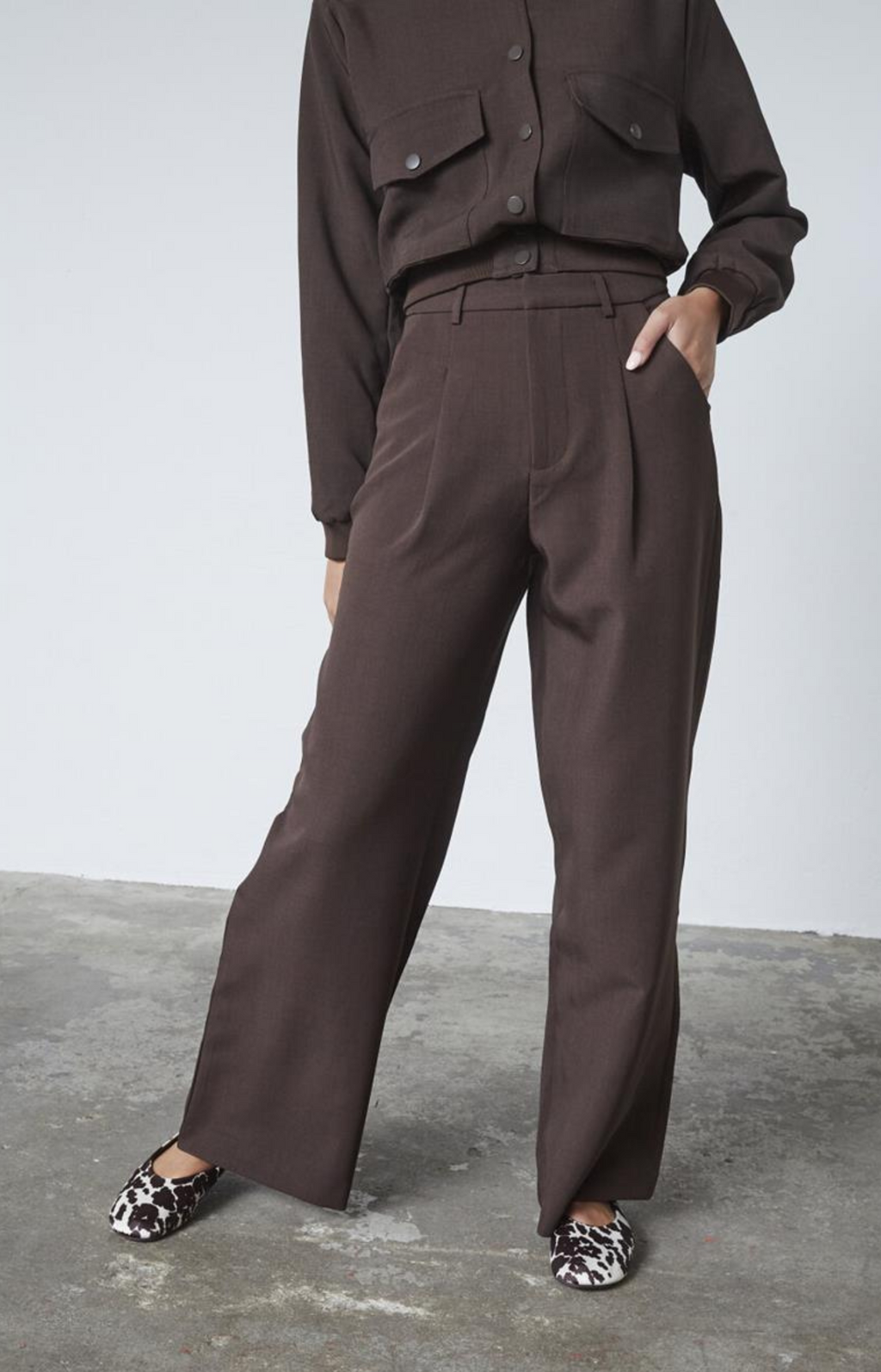 Sisters Point | Pantalon Great Dark Chocolate