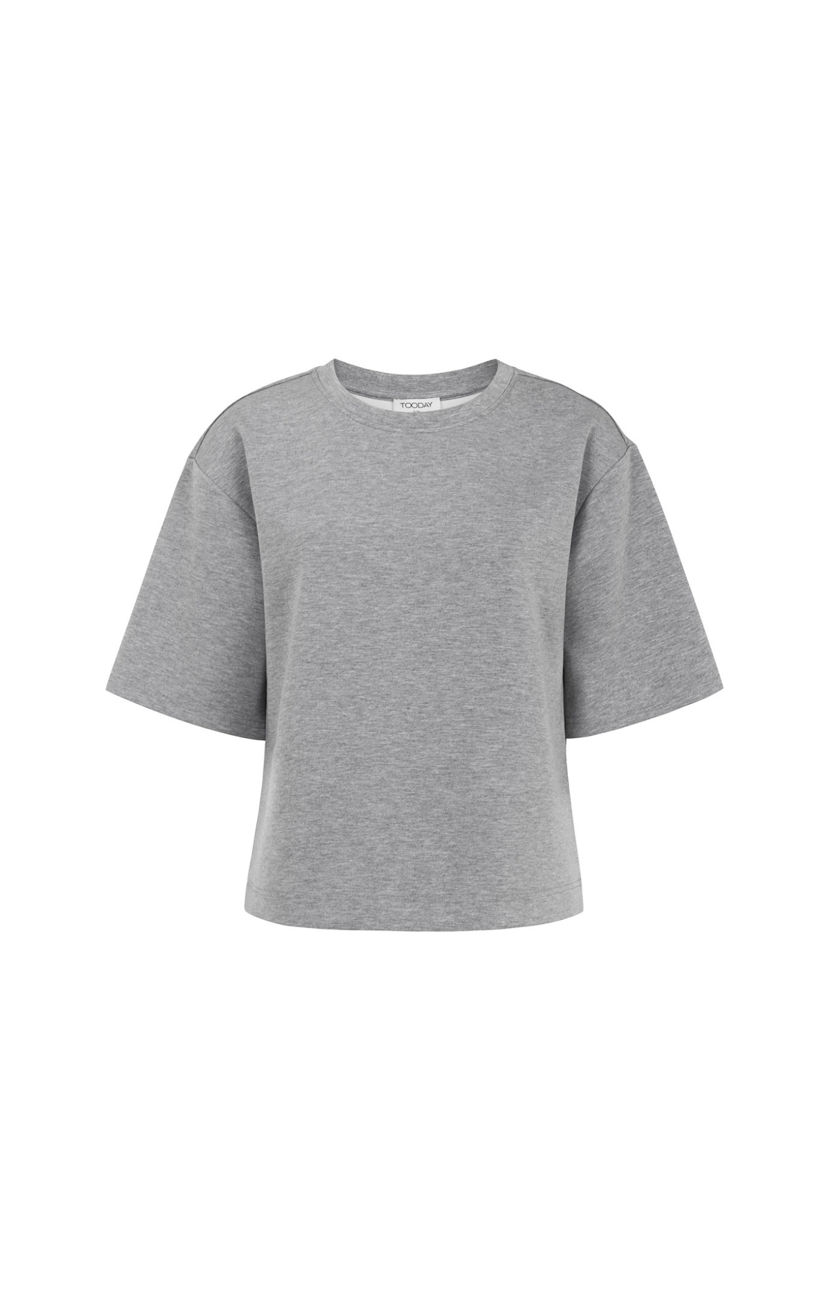 Tooday | Azra Boxy T-shirt Light Grey Melange
