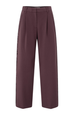 YAYA | Pantalon Met Wijde Pijpen Bordeaux