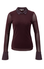 YAYA | Mesh Top Bordeaux