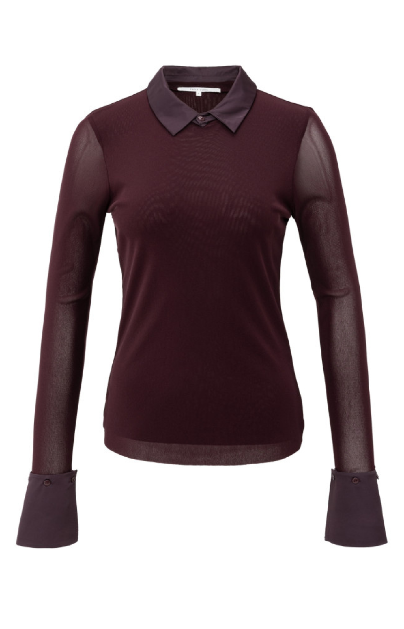 YAYA | Mesh Top Bordeaux