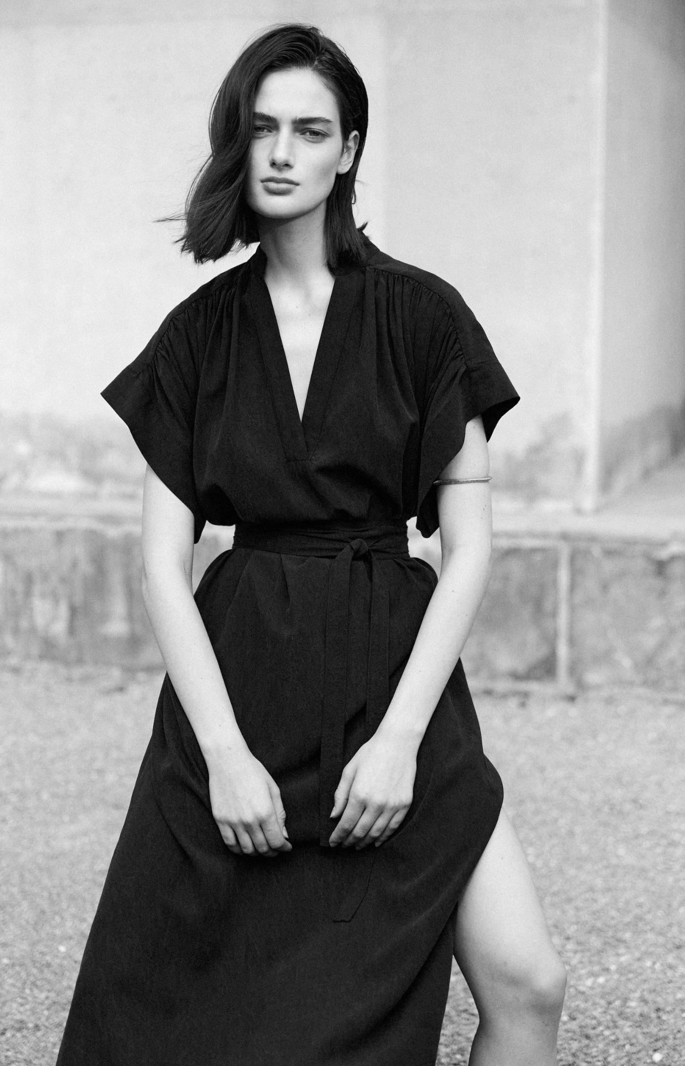 Milla | Wrap Dress Dark Grey