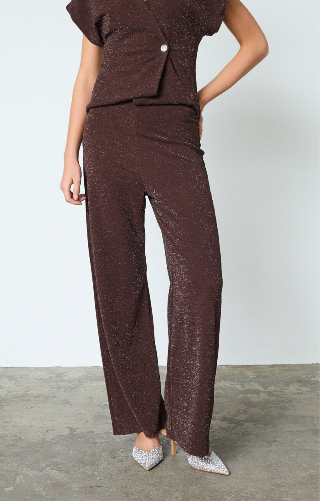 Sisters Point | Glitter Broek Bruin