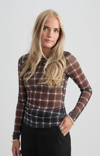 Minus | Stefine Long Sleeve Top Tiramisu Checked