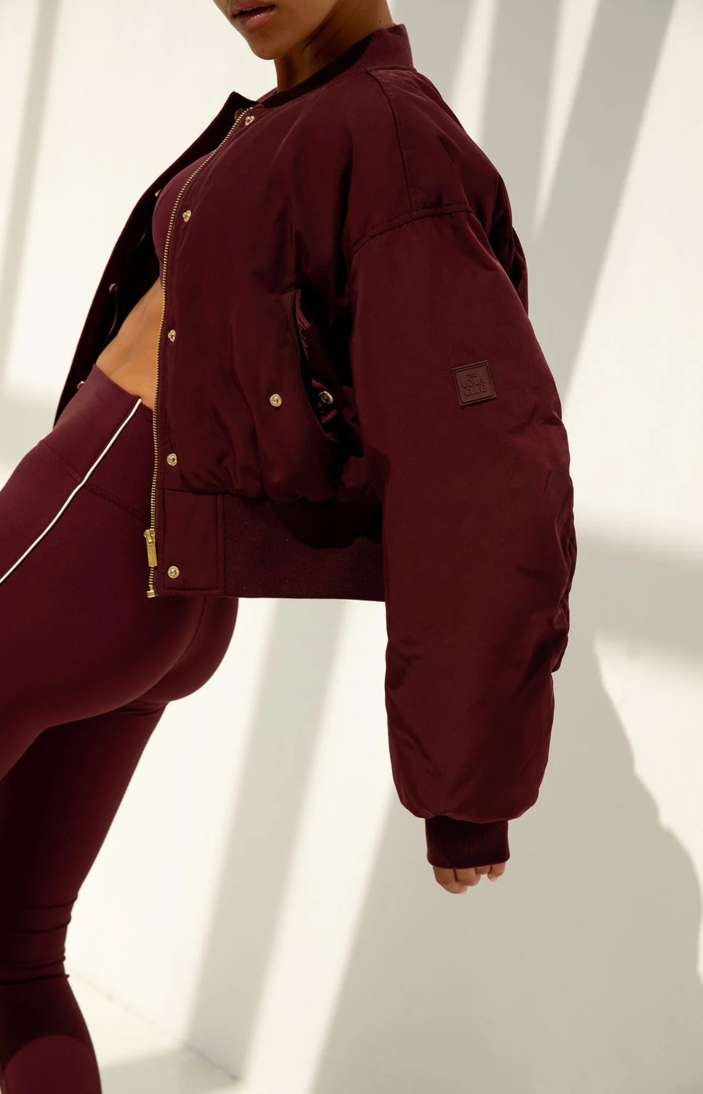 The Lola Club | Leah Bomber Cherry Red