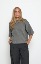 Minus | Lupi Knit T-shirt Gunmetal Melange