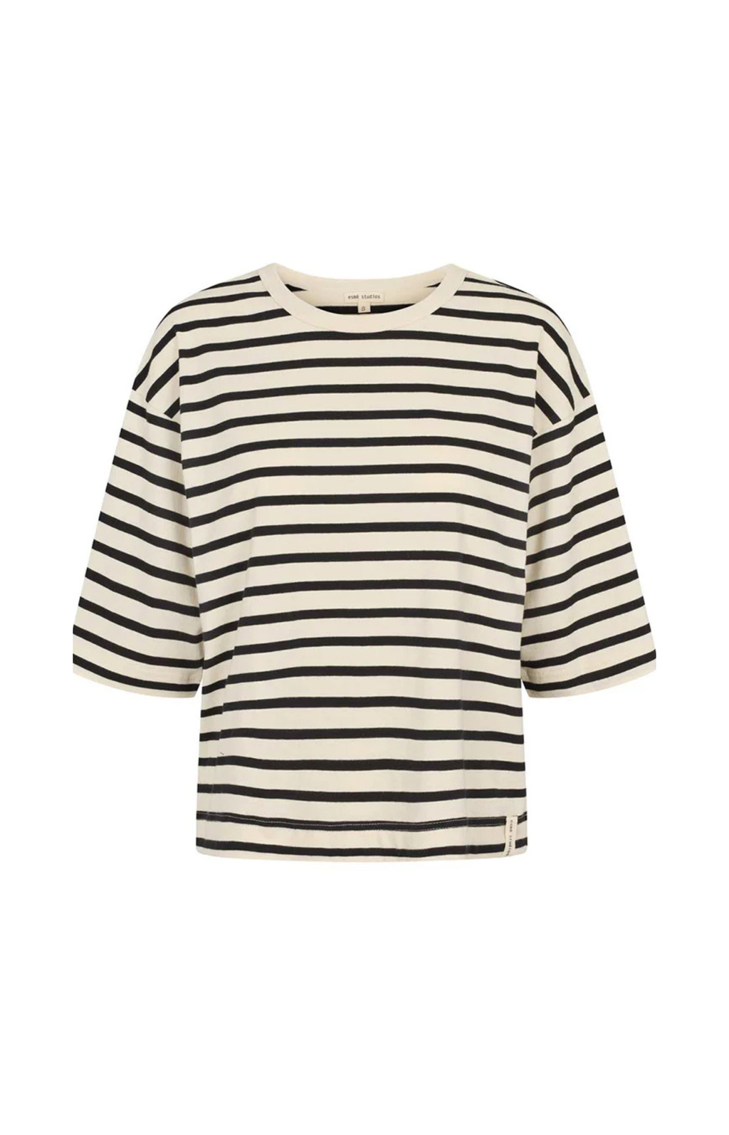 Esme Studios | ESSigne Boxy T Shirt Stripe Gots Pristine Stripe