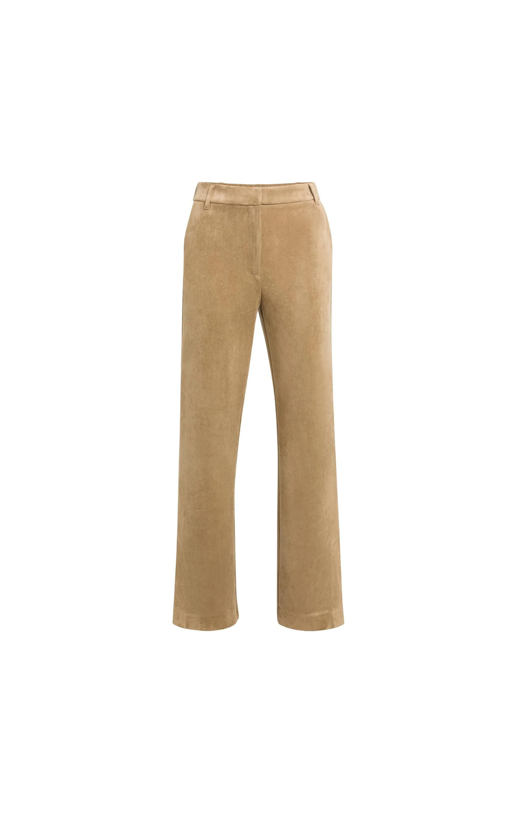 YAYA | Suedine Wide Leg Trousers Otter Brown