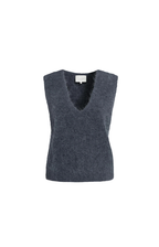YAYA | Soft Knit Spencer V-Neck Odyssey Gray Melange