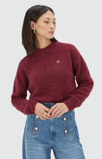 Josh V | Fresia Oversized Trui Berry Red Melange