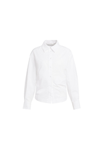 YAYA | Blouse With Waist Accent And Pleat Detail Pure White