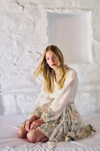 Greek Archaic Kori | Dress Mini Papyrus Wrap White/Multi Mint