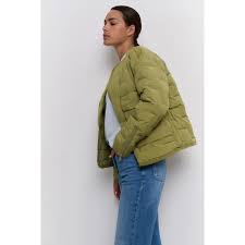 YAYA | Kort gewatteerd jack met zakken - olijf - 02-001044-502