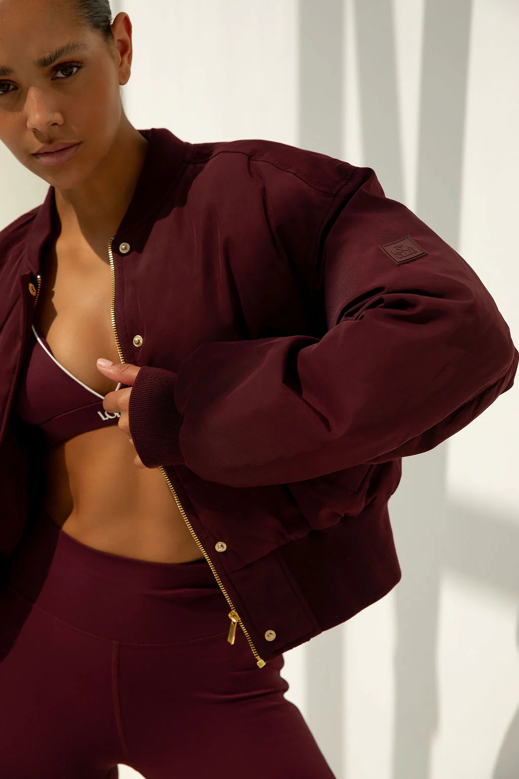 The Lola Club | Leah Bomber Cherry Red