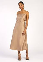 Aaiko | Maeven satin - warm beige