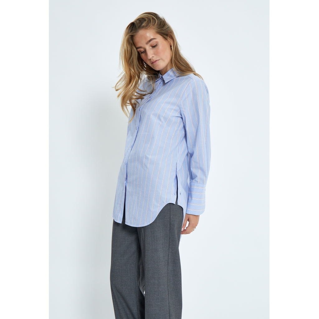 Minus | Liora oversize shirt - citadel blue - MI6477