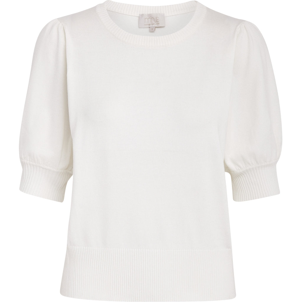 Minus | Liva knit tee - broken white - MI3939