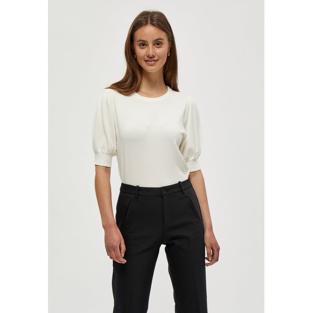 Minus | Liva knit tee - broken white - MI3939