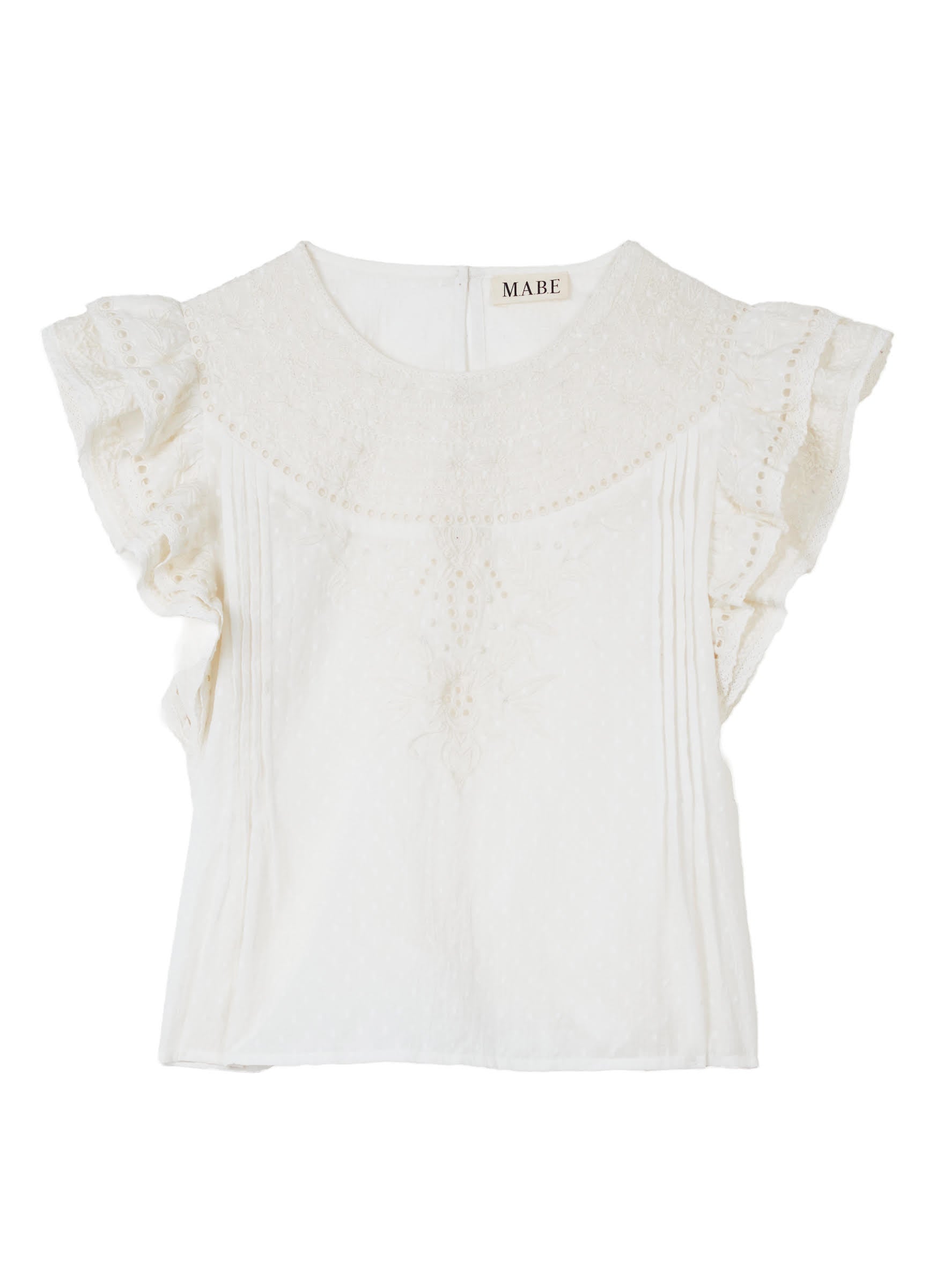MABE | Lori embroidered top - ecru - 649388