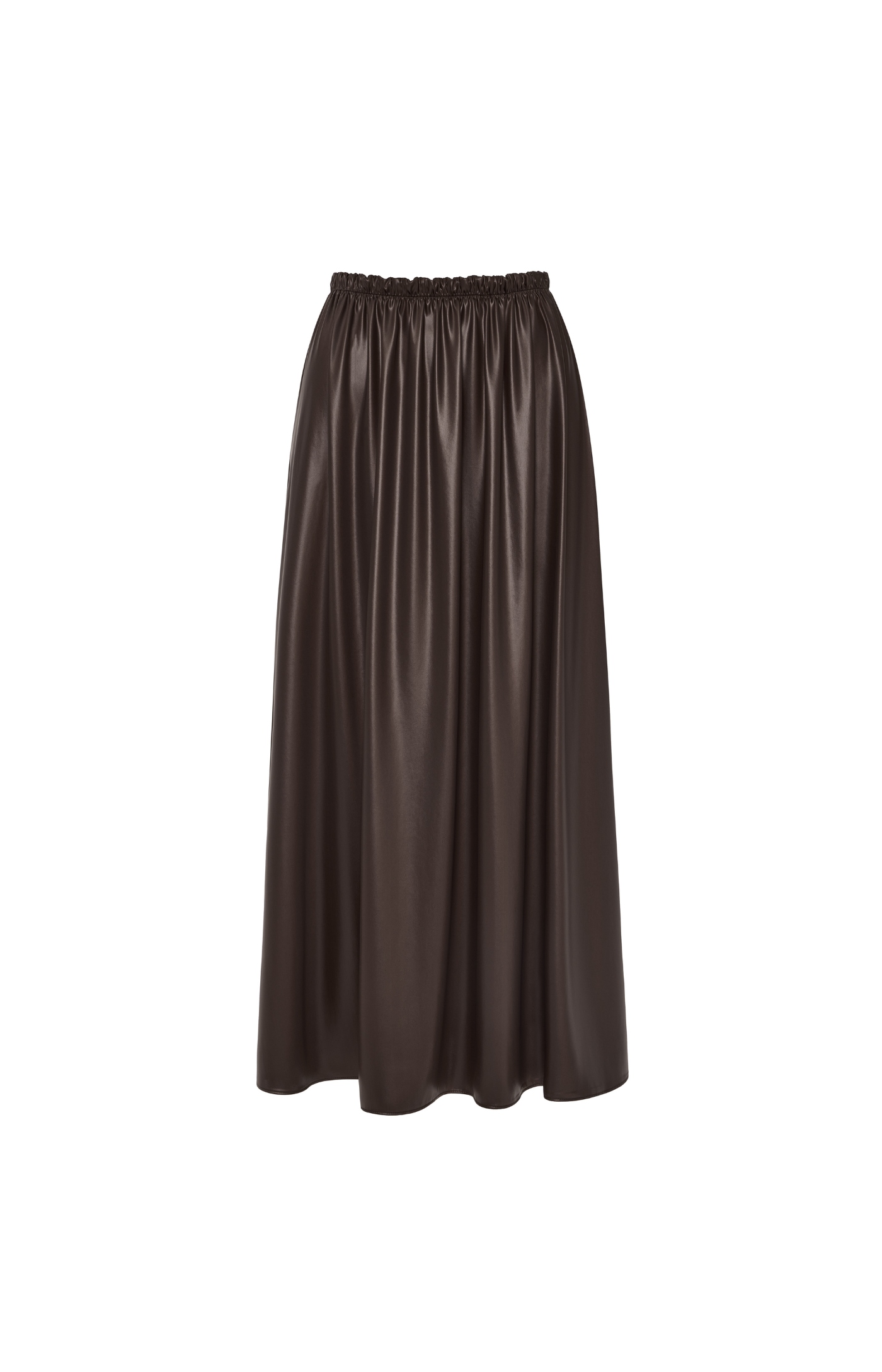 Milla | Skirt Long Elastic Waistband / Brown