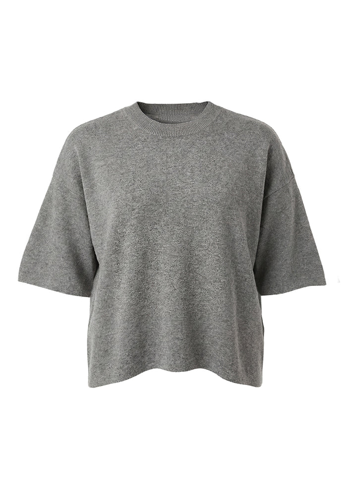 Minus | Lupi Knit T-shirt Gunmetal Melange