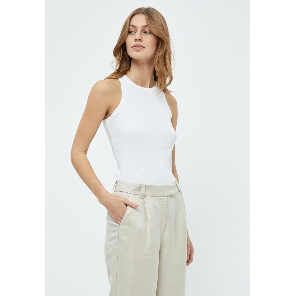 Minus | Maluna GOTS rib top -white - MI5326