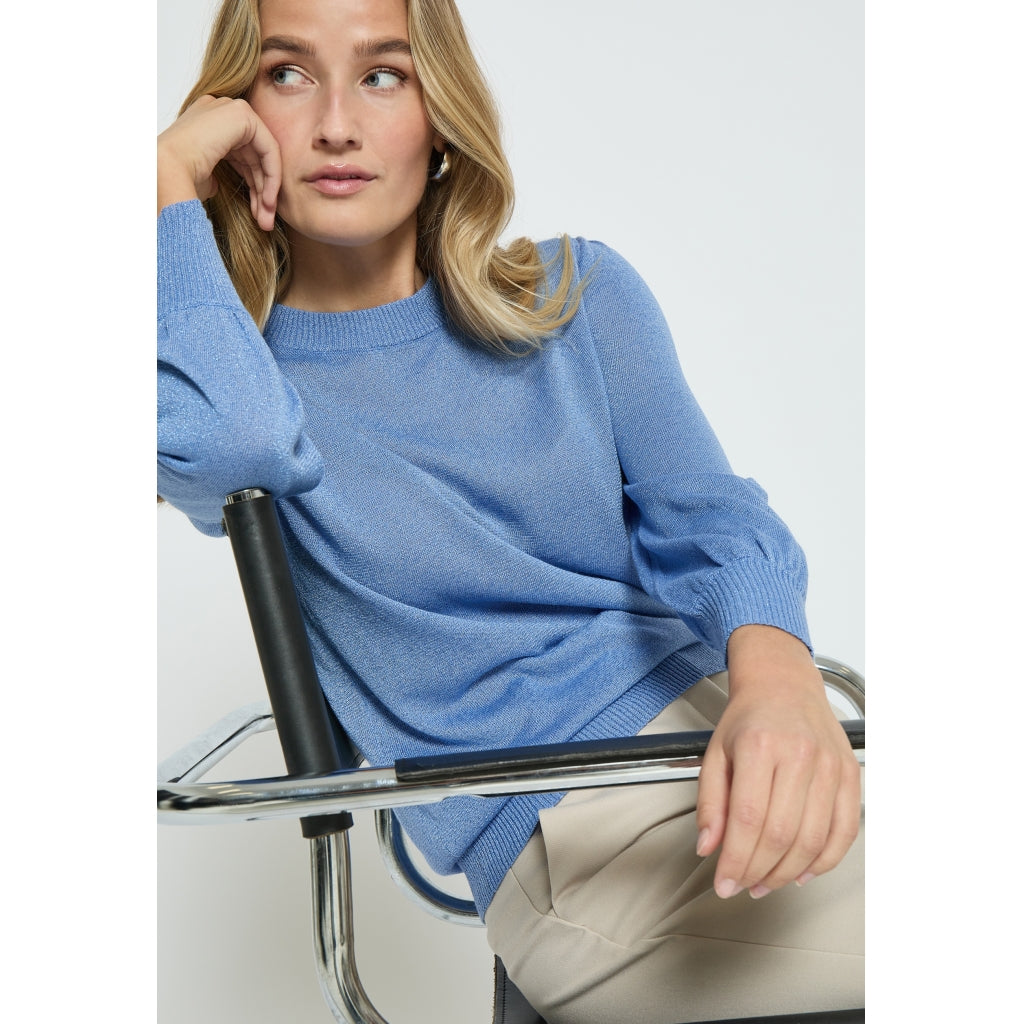 Minus | Mersin metallic knit t-shirt - Blue - MI5709