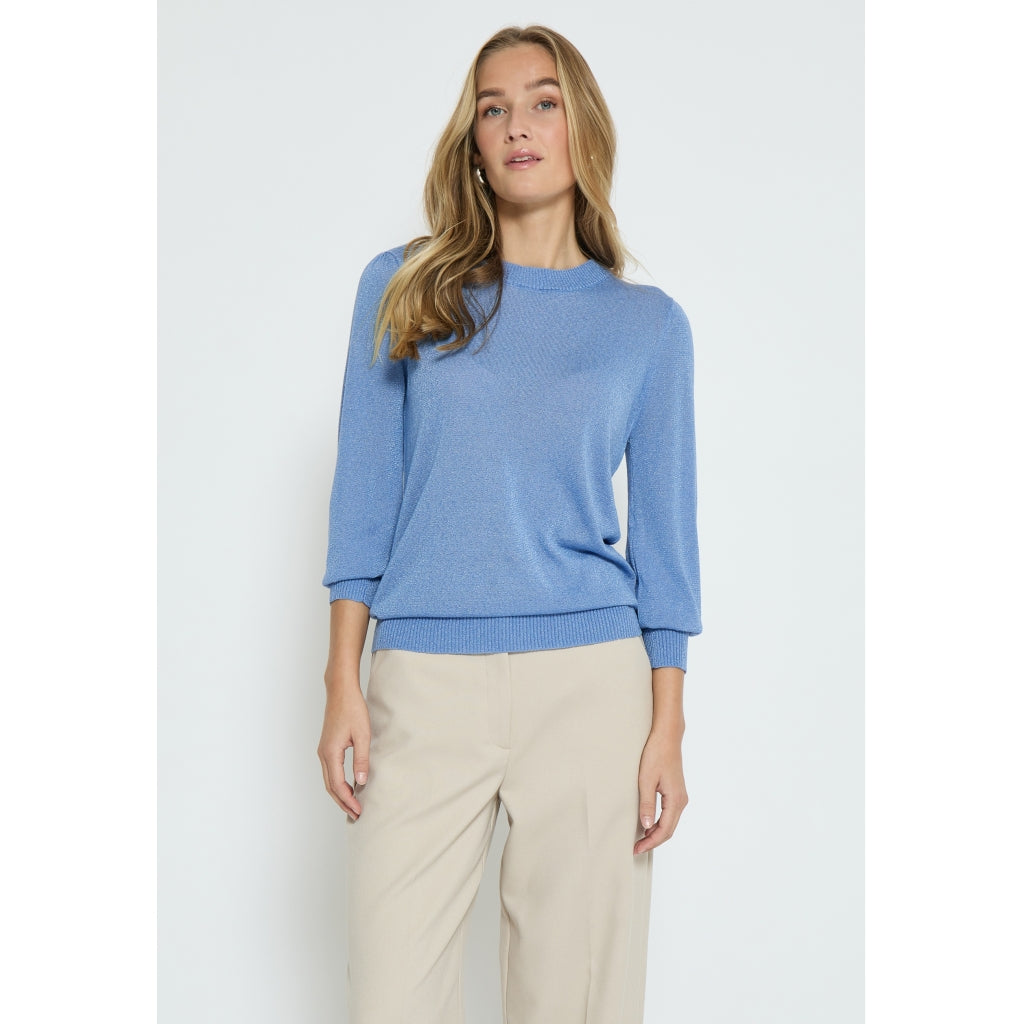 Minus | Mersin metallic knit t-shirt - Blue - MI5709