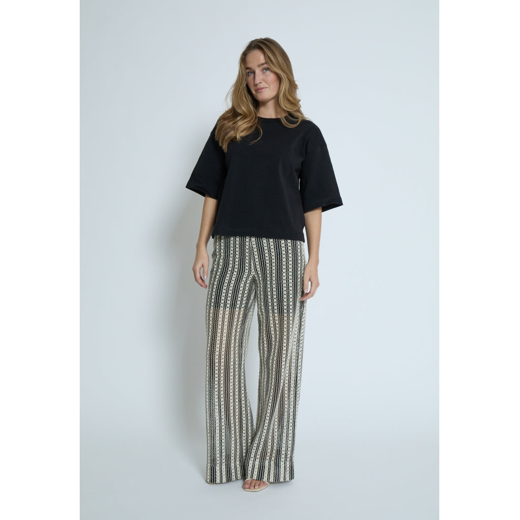 Minus | Nila Pant - black striped - MI6614