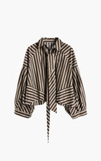Aimee The Label | Oslo Blouse Brown Stripe