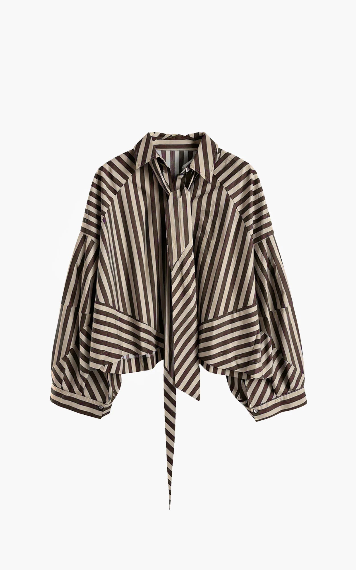 Aimee The Label | Oslo Blouse Brown Stripe