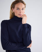 Summum Woman | Sweater Turtle Neck Basic Knit Midnight Blue 7s5529