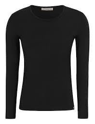 Esmé Studios | Penelope LS o-neck slim t-shirt -  black