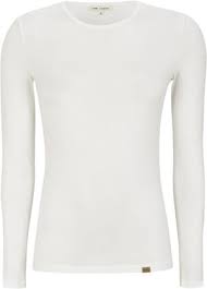 Esmé Studios | Penelope LS o-neck slim t-shirt - white