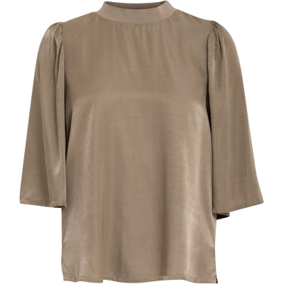 Minus | Ravena Round Neck Blouse - 3819 gothic olive - MI6349