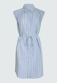 Minus | Rinea short dress - ice blue stripe - MI6620
