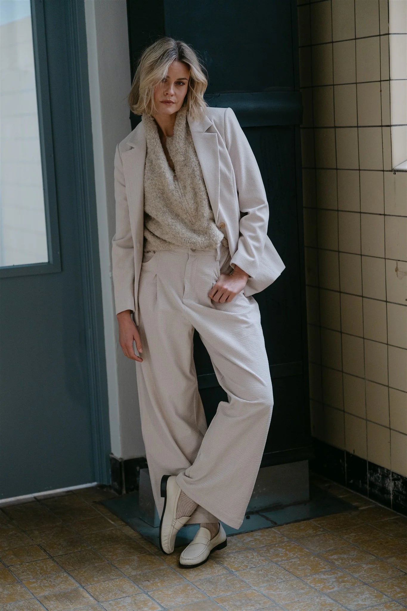 Aimee The Label | Sandiego Ribcord Trouser Off-white