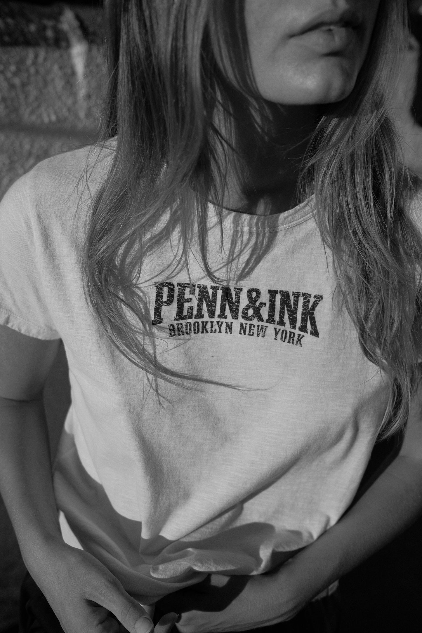 Penn & Ink N.Y | t-shirt print - water/graphite - S24F1452