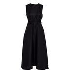 Minus | Sabbi midi linnen dress - black - MI6560