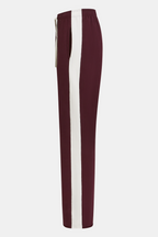 Penn & Ink N.Y | Trousers Stripe Aubergine/Ecru